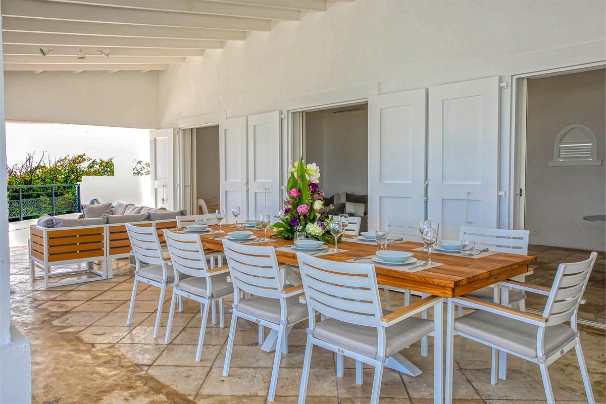 Villa rental in St Martin - Outdoor dining area